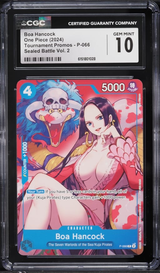 2024 One Piece Tournament Promo Sealed Battle Volume 2 Boa Hancock #P-066 CGC 10 GEM MINT