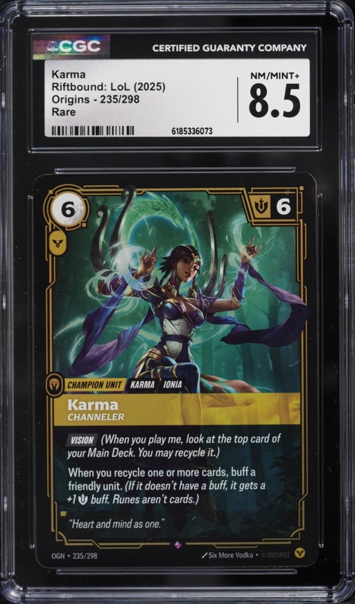 2025 Riftbound League Of Legends LoL Origins Karma #235 CGC 8.5 NM-MT+