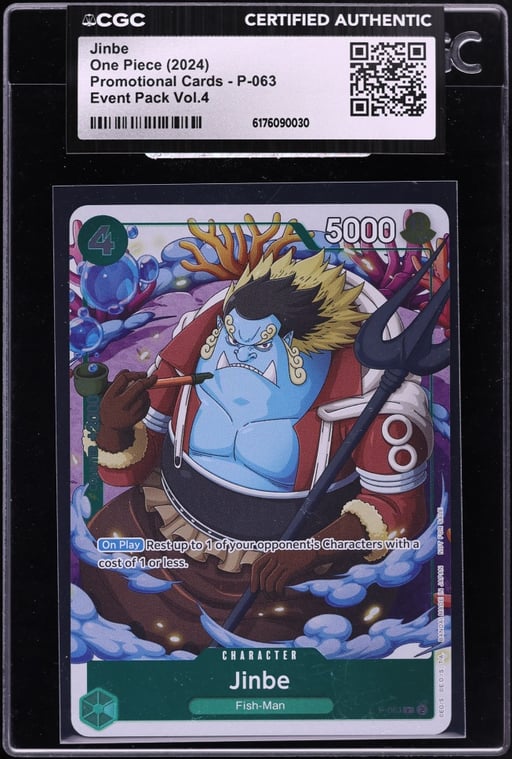 2024 One Piece Promo Event Pack Volume 4 Jinbe #P-063 CGC AUTH