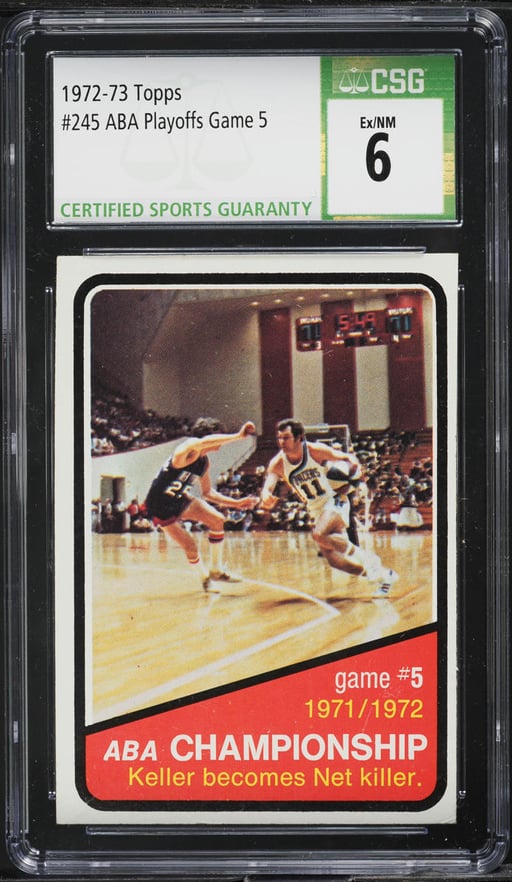 1972 Topps Basketball ABA Playoffs Game 5 #245 CSG 6 EXMT