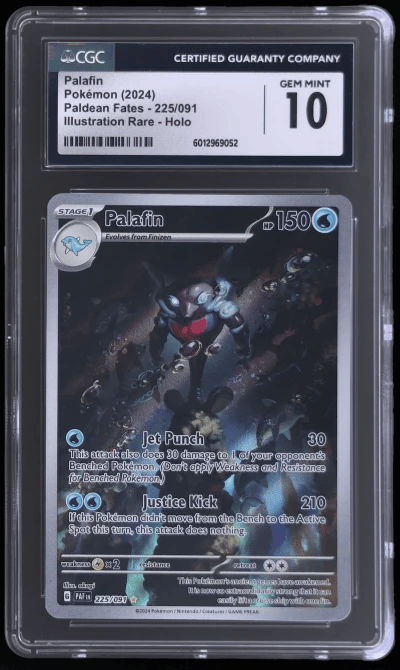 2024 Pokemon Scarlet and Violet Paldean Fates Illustration Rare Palafin #225 CGC 10