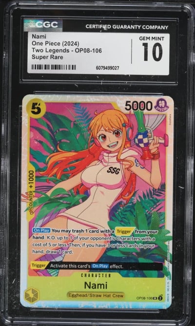 2024 One Piece Two Legends Nami #OP08-106 CGC 10 GEM MINT