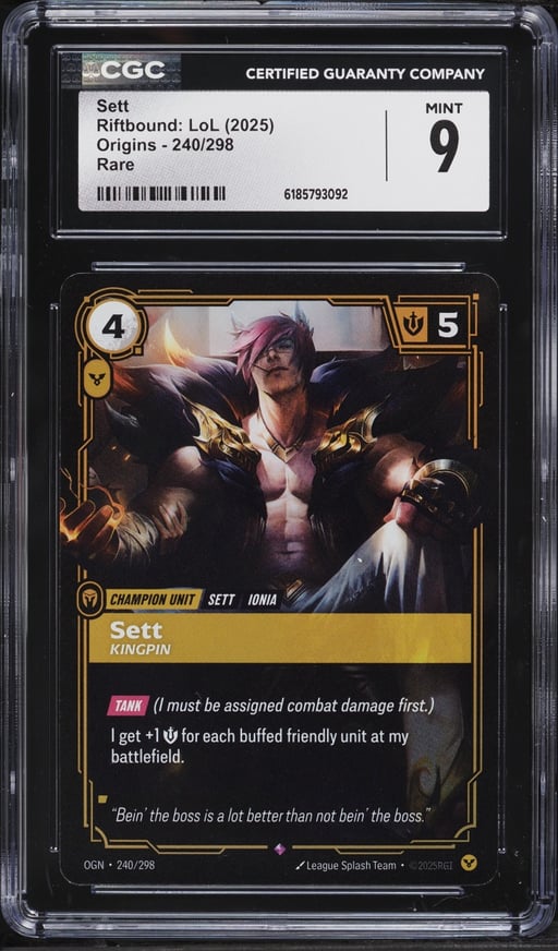 2025 Riftbound League Of Legends LoL Origins Sett #240 CGC 9 MINT
