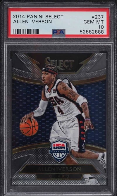 2014 Select Basketball Allen Iverson #237 PSA 10 GEM MINT
