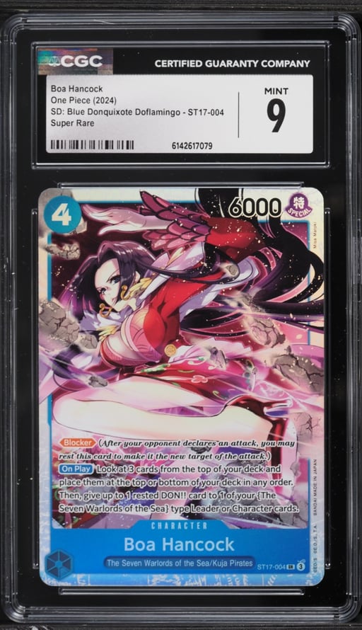 2024 One Piece Starter Deck Blue Donquixote Doflamingo SR Boa Hancock CGC 9 MINT