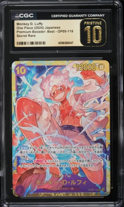 2024 One Piece Japanese The Best Secret Rare Monkey D. Luffy #OP05-119 CGC 10 PRISTINE
