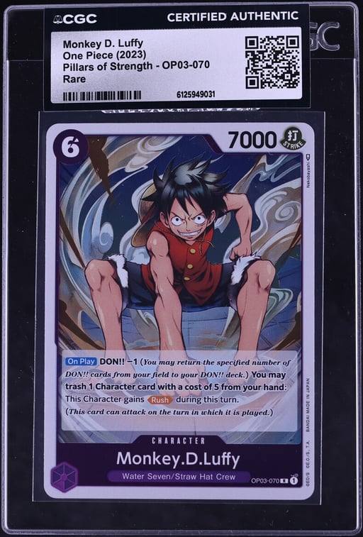 2023 One Piece Pillars Of Strength Monkey D. Luffy #OP03-070 CGC AUTH