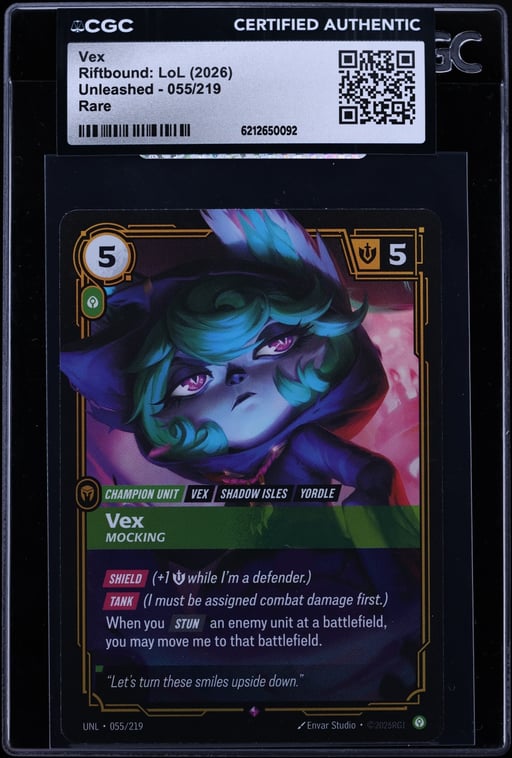 2026 Riftbound: LoL Unleashed Vex #055 CGC AUTH