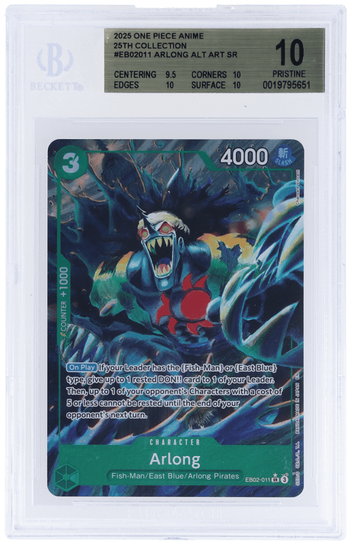 2025 One Piece Card Game Anime 25th Collection Alternate Art Arlong #EB02011 BGS 10