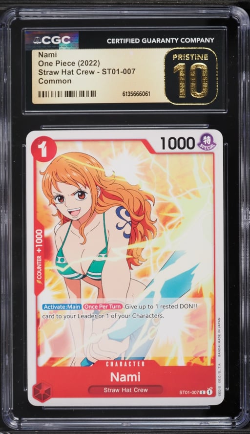 2022 One Piece Japanese Straw Hat Crew Nami #ST01-007 CGC 10 PRISTINE