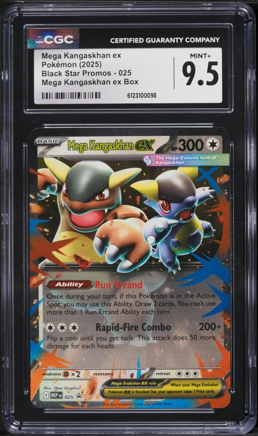2025 Pokemon Mega Evolution Promos Box Holo Mega Kangaskhan EX #25 CGC 9.5 MINT+