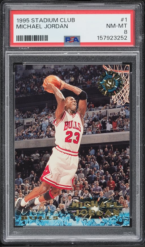 1995 Stadium Club Basketball Michael Jordan #1 PSA 8 NM-MT