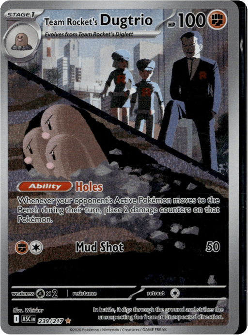 2026 Team Rocket's Dugtrio #239 Ascended Heroes