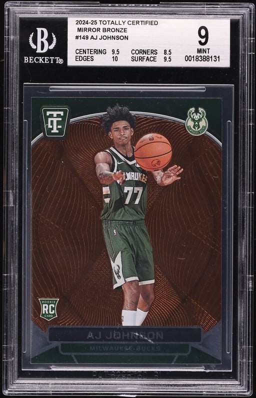 2024 Totally Certified Mirror Bronze AJ Johnson ROOKIE #149 BGS 9 MINT