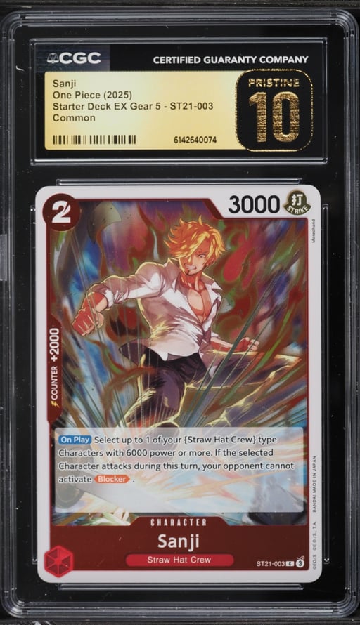 2025 One Piece Starter Deck EX Gear 5 Sanji #ST21-003 CGC 10 PRISTINE