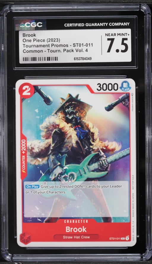 2023 One Piece Tournament Promo Pack Vol. 4 Brook #ST01-011 CGC 7.5 NRMT+