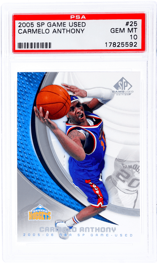 2005 SP Game Used Carmelo Anthony #25 PSA 10