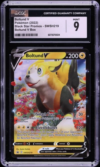 2022 Pokemon Sword & Shield Promo Boltund V #219 CGC 9 MINT