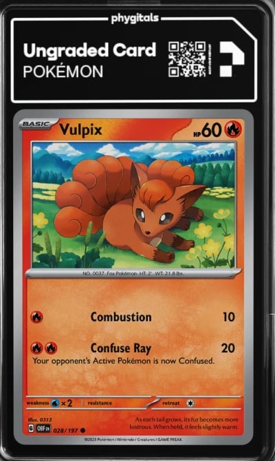 2023 Vulpix Obsidian Flames #028