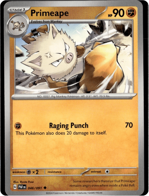 2024 Primeape #46 Paldean Fates