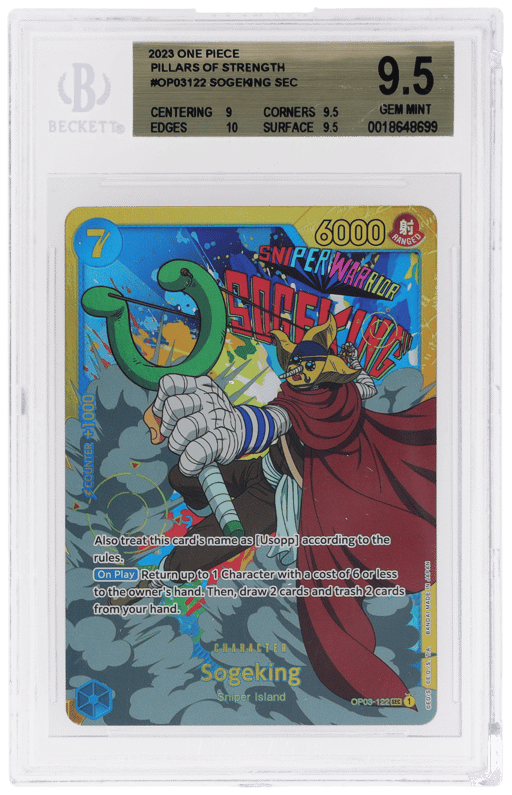 2023 One Piece Pillars of Strength Sogeking #OP03122 BGS 9.5