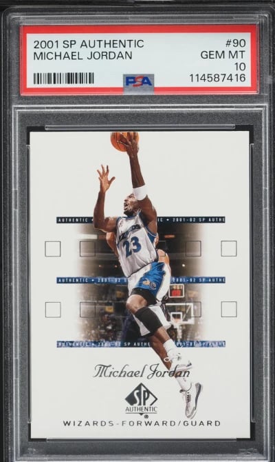 2001 SP Authentic Michael Jordan #90 PSA 10 GEM MINT
