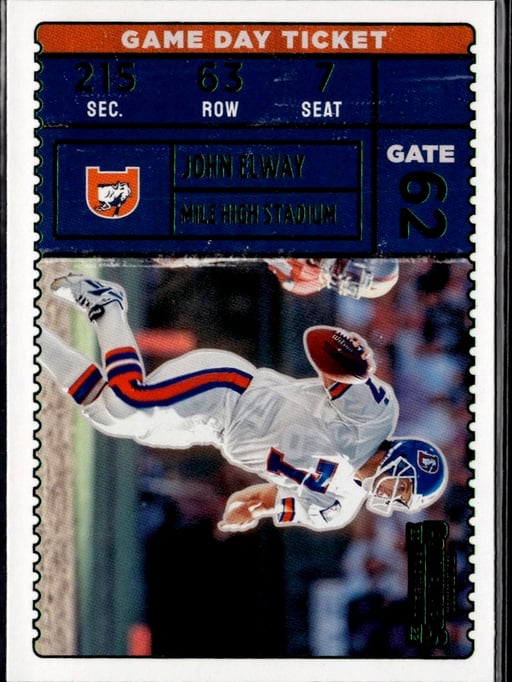 2022 John Elway #GDT-JEL Contenders Game Day Ticket
