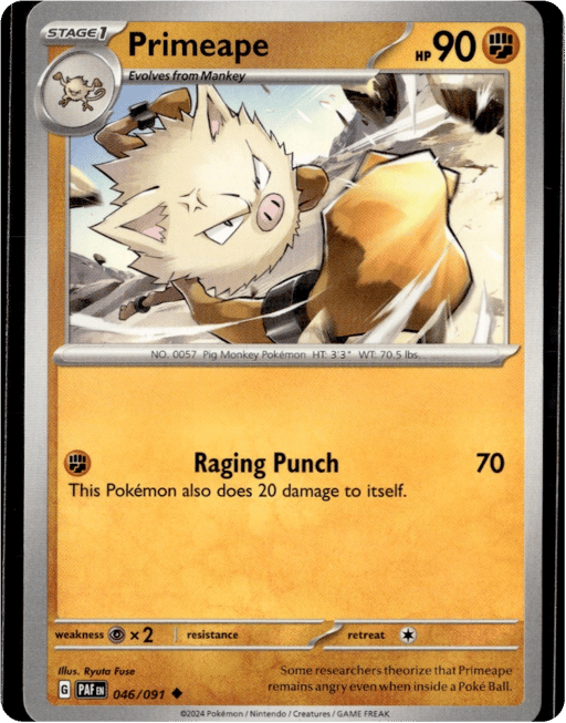 2024 Primeape #46 Paldean Fates