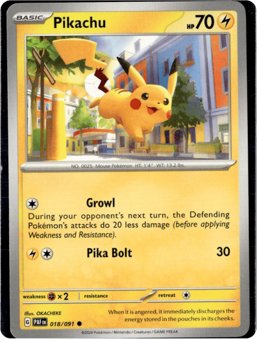 2024 Pikachu #18 Paldean Fates
