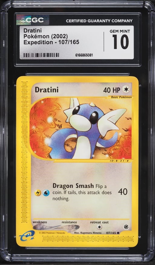 2002 Pokemon Expedition Dratini #107 CGC 10 GEM MINT