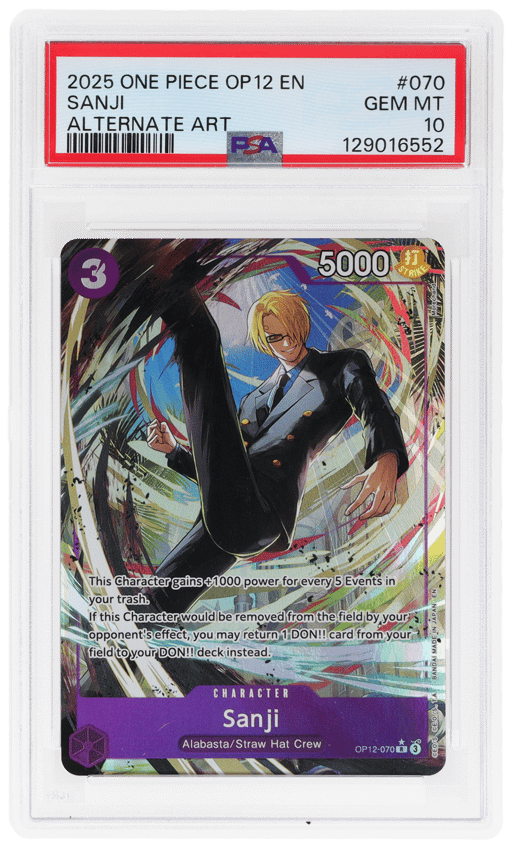 2025 One Piece Legacy of the Master Alternate Art Sanji #OP12070 PSA 10