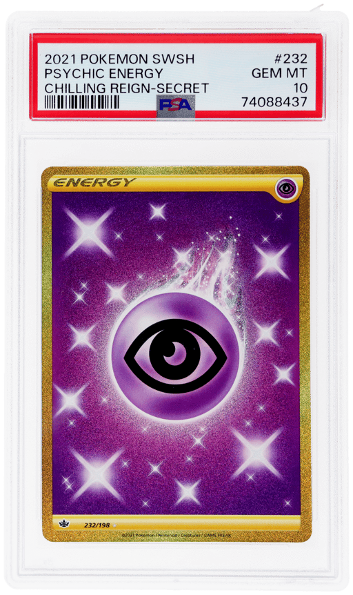 2021 Pokemon Sword and Shield Chilling Reign Secret Rare Psychic Energy #232 PSA 10