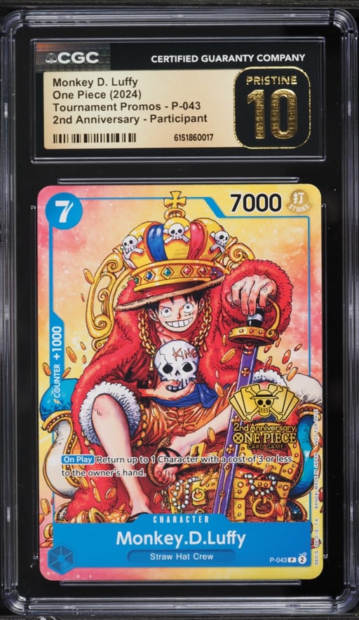 2024 One Piece Promo 2nd Anniversary Participant Monkey D. Luffy #P-043 CGC 10 PRISTINE