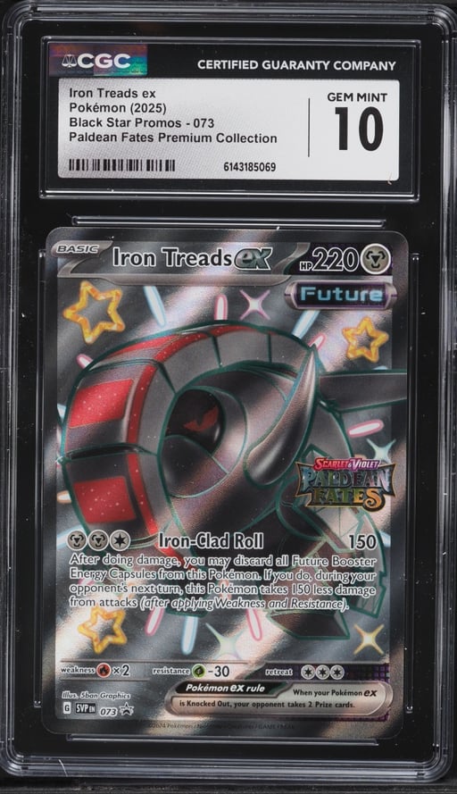 2025 Pokemon SV Promo Paldean Fates Premium Collection Full Art Iron Treads EX #73 CGC 10