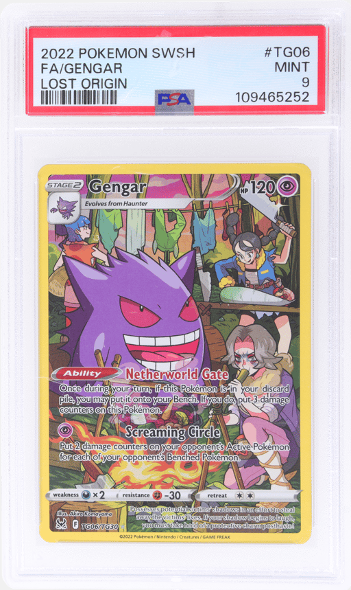 2022 Pokemon Sword and Shield Lost Origin Trainer Gallery Gengar #TG06 PSA 9