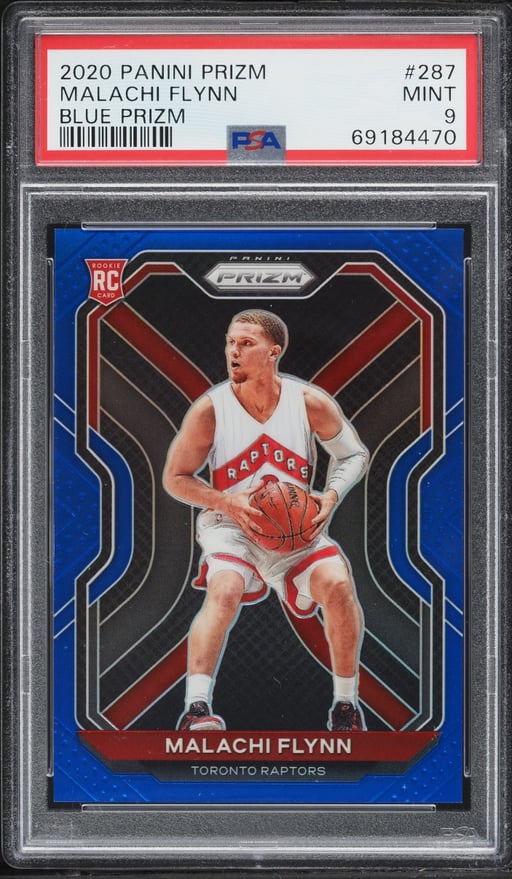 2020 Panini Prizm Blue Malachi Flynn ROOKIE /199 #287 PSA 9 MINT