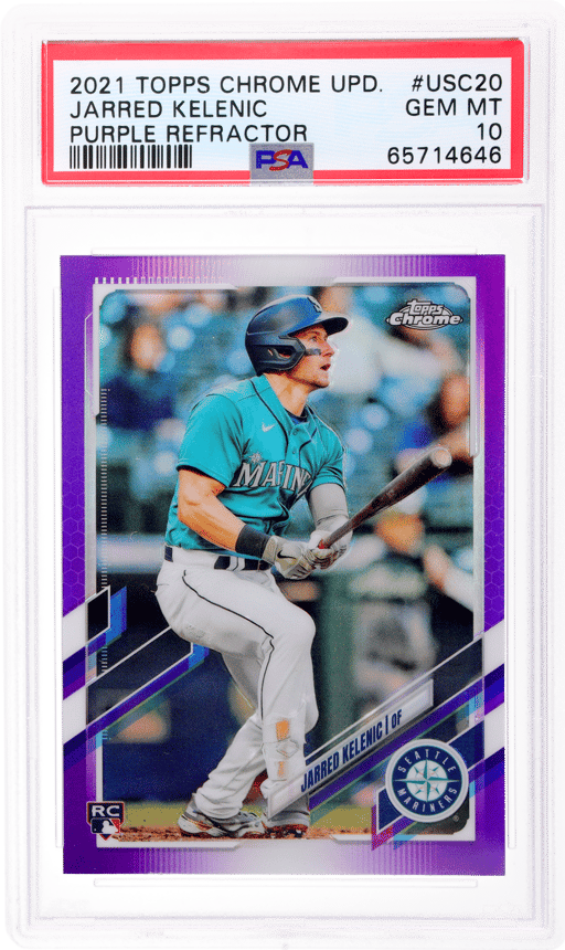 2021 Topps Chrome Update Purple Refractor Jarred Kelenic #USC20 PSA 10