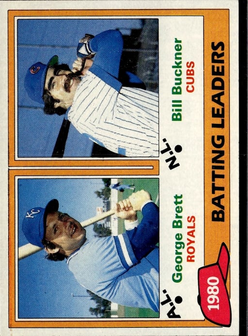 1981 Bill Buckner #1 1980 Batting Leaders