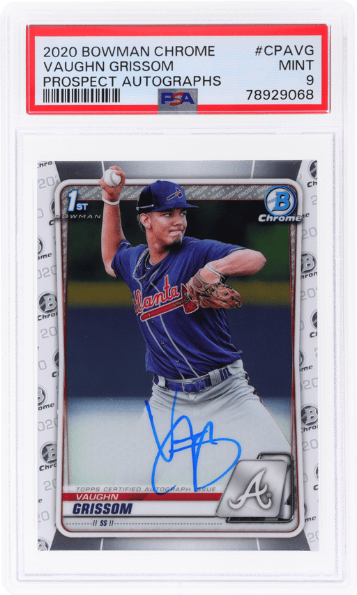 2020 Bowman Chrome Prospect Autograph Vaughn Grissom #CPAVG PSA 9