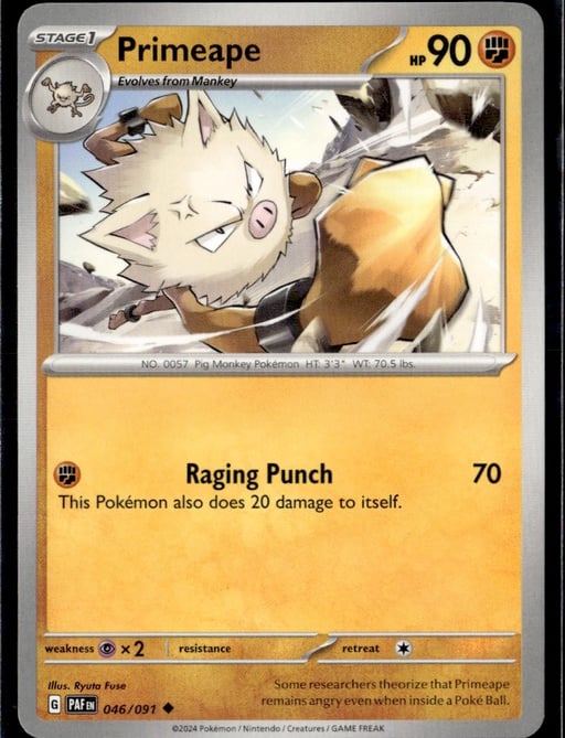 2024 Primeape #46 Paldean Fates