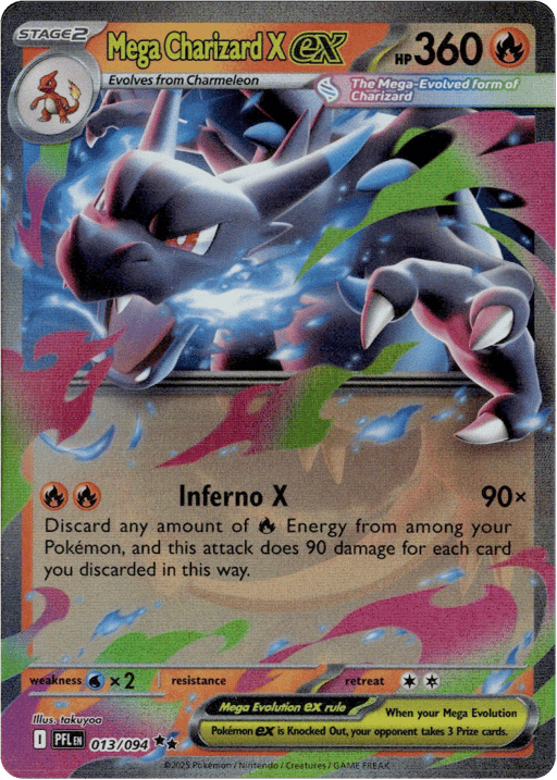2025 Mega Charizard X ex #13 Phantasmal Flames
