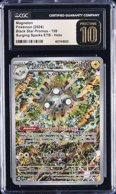 2024 POKEMON SURGING SPARKS ETB PROMO SVP EN #159 MAGNETON CGC 10 PRISTINE
