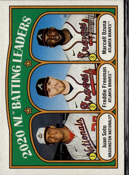 2021 Juan Soto / Marcell Ozuna / Freddie Freeman #85 Topps Heritage