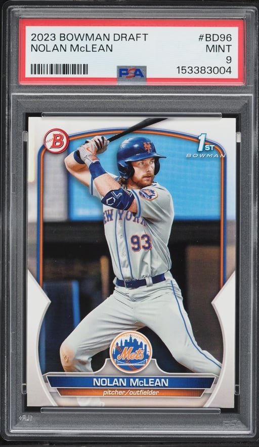 2023 Bowman Draft Nolan McLean #BD96 PSA 9 MINT