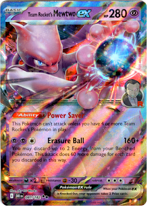 2025 Team Rocket's Mewtwo ex #81 Destined Rivals