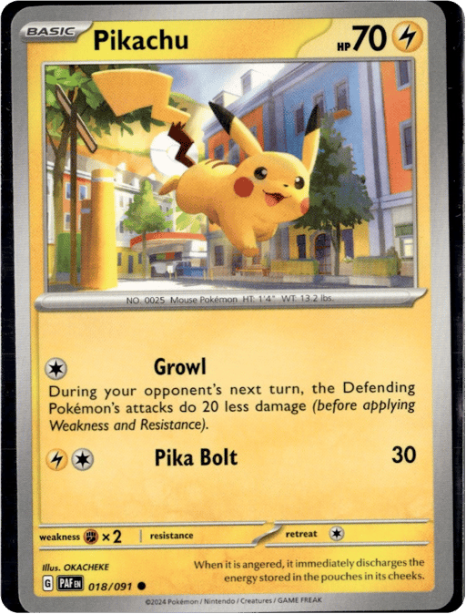 2024 Pikachu #18 Paldean Fates