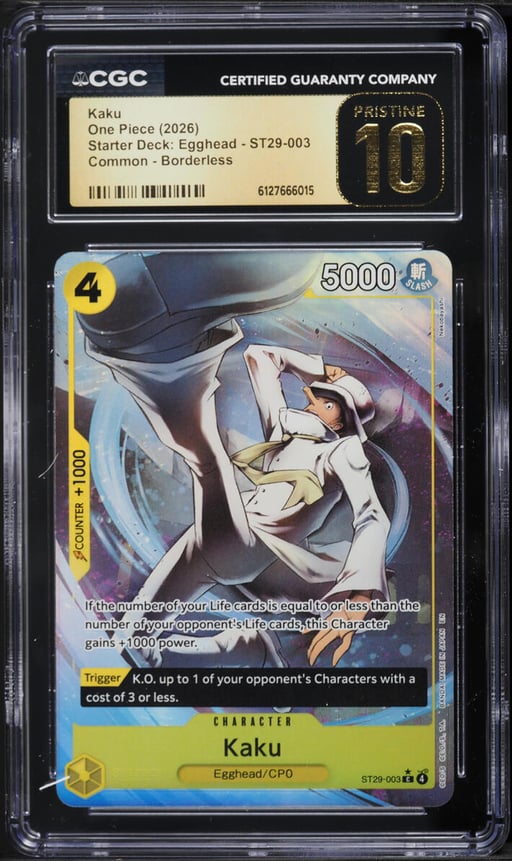 2026 One Piece Starter Deck: Egghead Borderless Kaku #ST29-003 CGC 10 PRISTINE