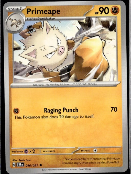 2024 Primeape #46 Paldean Fates