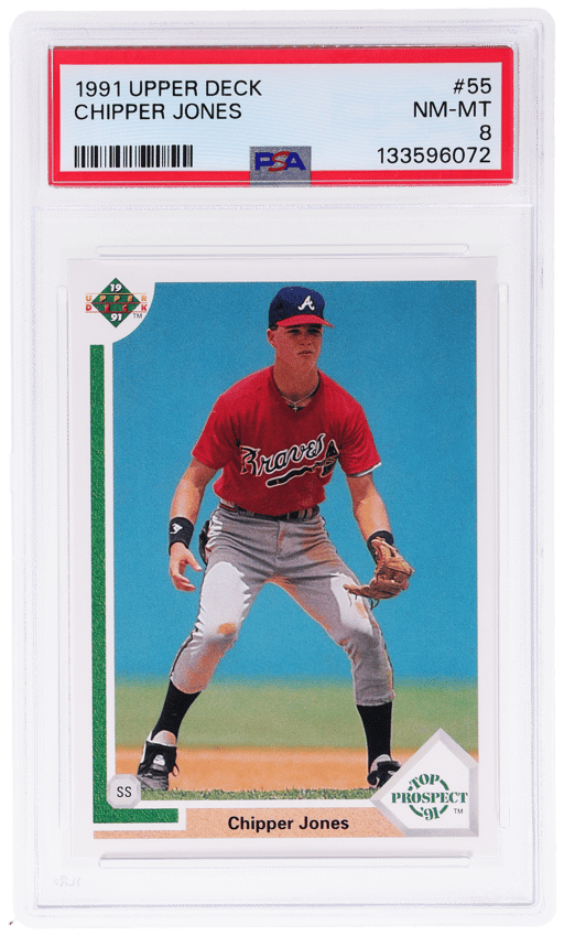1991 Upper Deck Chipper Jones #55 PSA 8