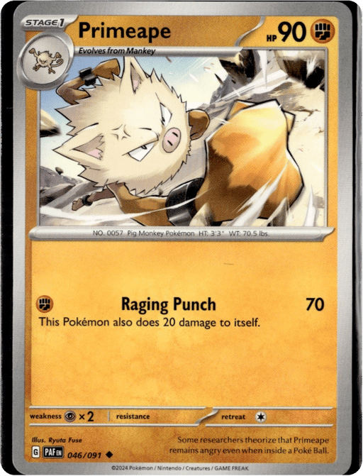 2024 Primeape #46 Paldean Fates